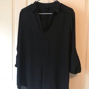 Black Blouse. Gold arm Buttons